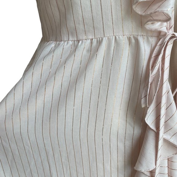 Victoria’s Secret Dream Angel Sheer Ruffle Sexy Stripe Midi Kimono Robe-L - Picture 14 of 15